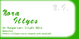 nora illyes business card