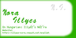 nora illyes business card